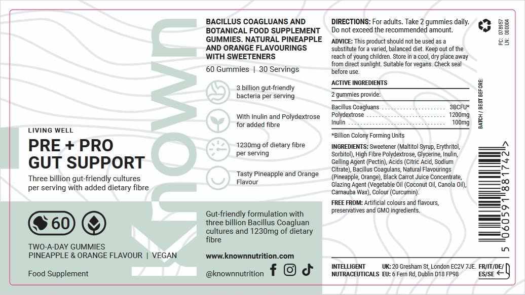 Pre+Pro Gut Support Gummies – Advanced Probiotic & Prebiotic Complex