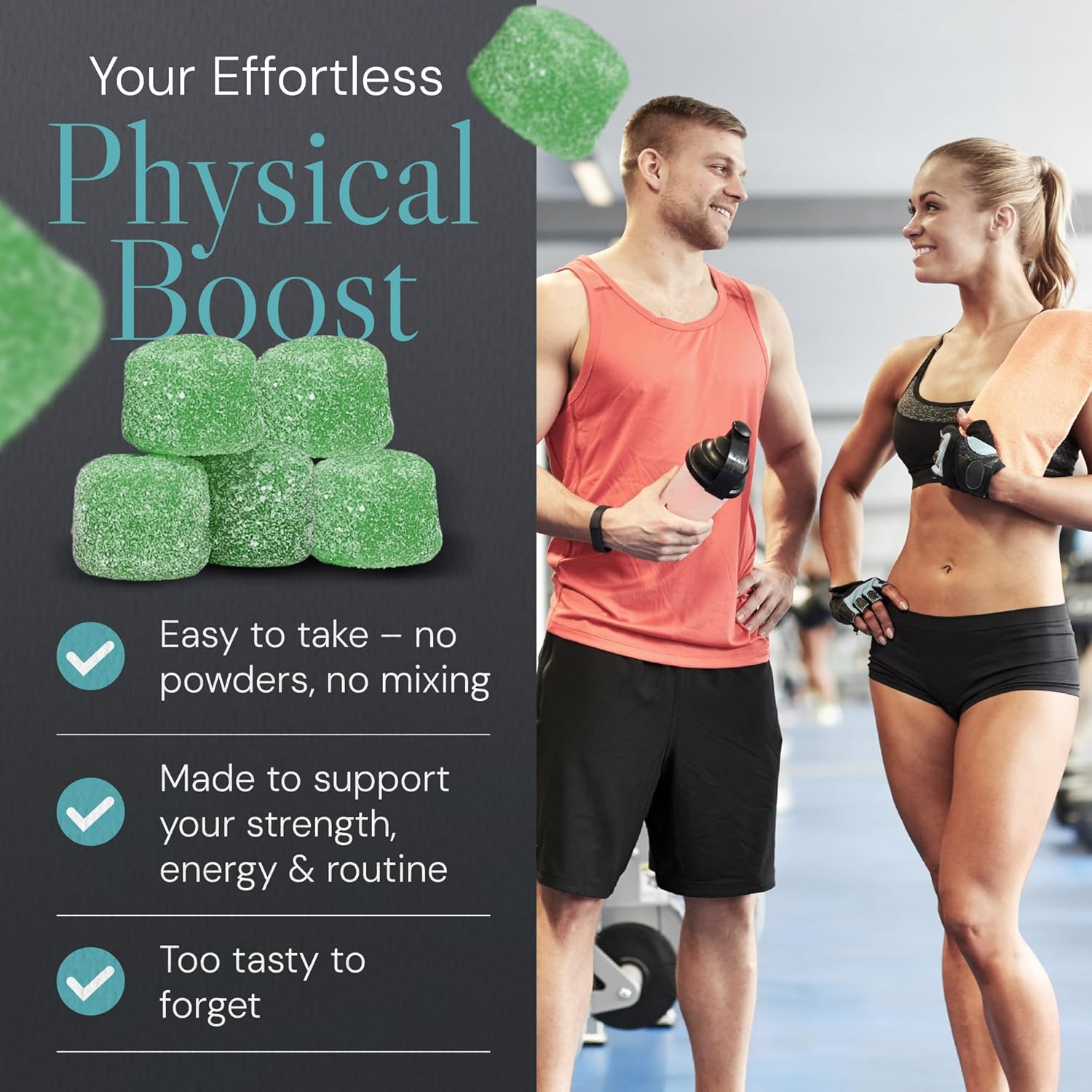 Creatine Gummies - Sour Apple flavor 7 Days Servings