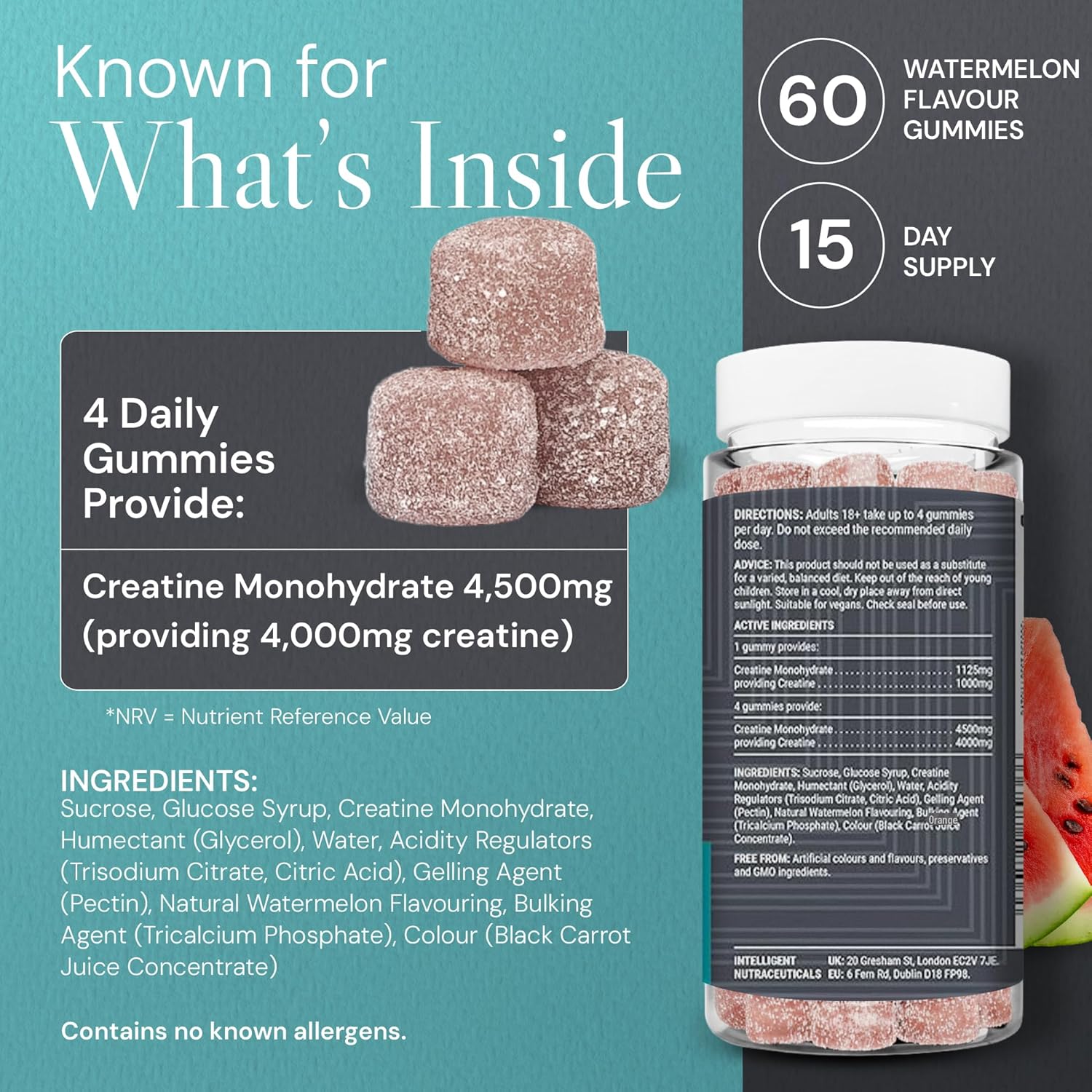Creatine Gummies - Watermelon - 15‑day supply